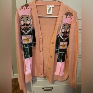 Queen of sparkles- Pink Knit Sweater